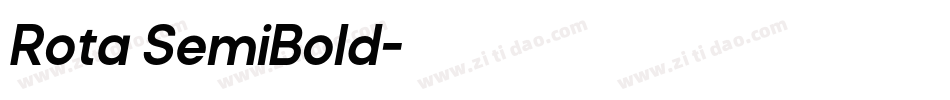 Rota SemiBold字体转换